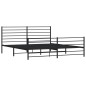vidaXL Estructura de cama cabecero y pie de cama metal negro 180x200cm vidaXL Estructura de cama cabecero y pie de cama metal negro 180x200cm