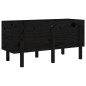 vidaXL Arriate elevado de jardín madera maciza pino negro 121x50x57 cm vidaXL Arriate elevado de jardín madera maciza pino negro 121x50x57 cm