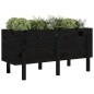 vidaXL Arriate elevado de jardín madera maciza pino negro 121x50x57 cm vidaXL Arriate elevado de jardín madera maciza pino negro 121x50x57 cm