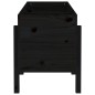 vidaXL Arriate elevado de jardín madera maciza pino negro 121x50x57 cm vidaXL Arriate elevado de jardín madera maciza pino negro 121x50x57 cm