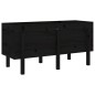 vidaXL Arriate elevado de jardín madera maciza pino negro 121x50x57 cm vidaXL Arriate elevado de jardín madera maciza pino negro 121x50x57 cm