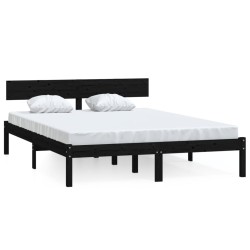 vidaXL Estructura cama madera pino pequeña doble blanca 120x190cm