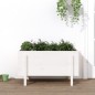 vidaXL Arriate elevado de jardín madera maciza pino blanco 101x50x57cm