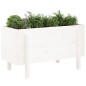 vidaXL Arriate elevado de jardín madera maciza pino blanco 101x50x57cm
