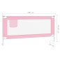 vidaXL Barandilla de seguridad cama de niño rosa tela 190x25 cm vidaXL Barandilla de seguridad cama de niño rosa tela 190x25 cm