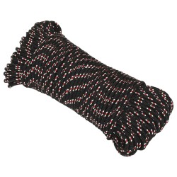 vidaXL Cuerda de barco polipropileno negra 4 mm 25 m