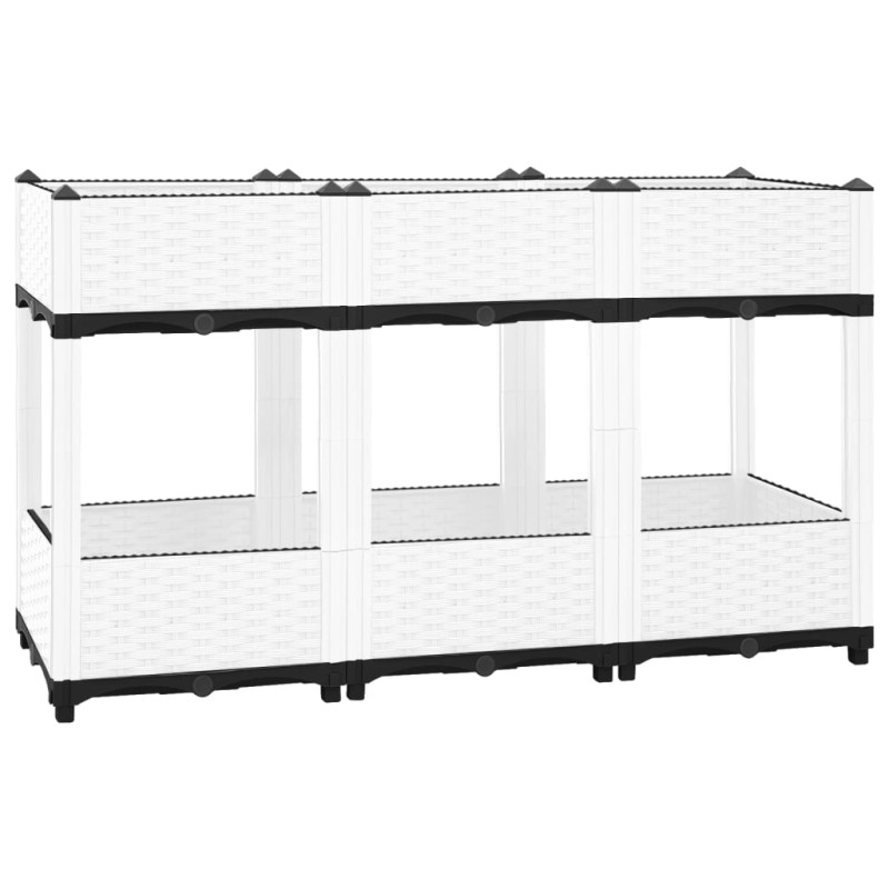vidaXL Arriate polipropileno 120x40x71 cm