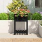 vidaXL Jardinera de madera maciza de pino negro 54x34,5x81 cm vidaXL Jardinera de madera maciza de pino negro 54x34,5x81 cm