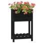 vidaXL Jardinera de madera maciza de pino negro 54x34,5x81 cm vidaXL Jardinera de madera maciza de pino negro 54x34,5x81 cm