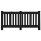 vidaXL Cubierta para radiador MDF negro 172x19x81,5 cm