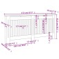 vidaXL Cubierta para radiador MDF negro 172x19x81,5 cm