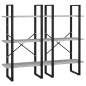 vidaXL Estantes de almacenaje 2 uds contrachapada hormigón 60x30x210cm vidaXL Estantes de almacenaje 2 uds contrachapada hormigón 60x30x210cm
