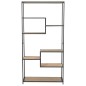 vidaXL Estantería de madera maciza de abeto y acero 90,5x35x180 cm vidaXL Estantería de madera maciza de abeto y acero 90,5x35x180 cm