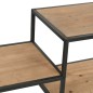 vidaXL Estantería de madera maciza de abeto y acero 90,5x35x180 cm vidaXL Estantería de madera maciza de abeto y acero 90,5x35x180 cm