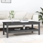 vidaXL Mesa de centro de madera maciza de pino gris 110x50x40 cm vidaXL Mesa de centro de madera maciza de pino gris 110x50x40 cm