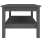 vidaXL Mesa de centro de madera maciza de pino gris 110x50x40 cm vidaXL Mesa de centro de madera maciza de pino gris 110x50x40 cm