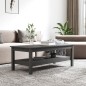 vidaXL Mesa de centro de madera maciza de pino gris 110x50x40 cm vidaXL Mesa de centro de madera maciza de pino gris 110x50x40 cm