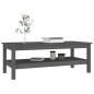 vidaXL Mesa de centro de madera maciza de pino gris 110x50x40 cm vidaXL Mesa de centro de madera maciza de pino gris 110x50x40 cm
