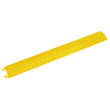 vidaXL Rampa protectora de cables de suelo 2 uds amarillo 98,5 cm