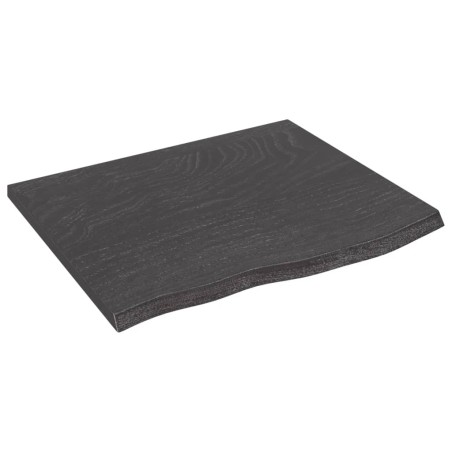vidaXL Estante de pared madera roble tratada marrón oscuro 60x50x2 cm