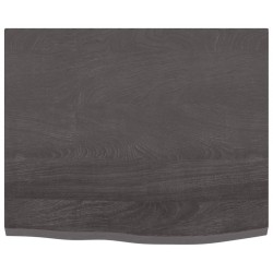 vidaXL Estante de pared madera roble tratada marrón oscuro 60x50x2 cm