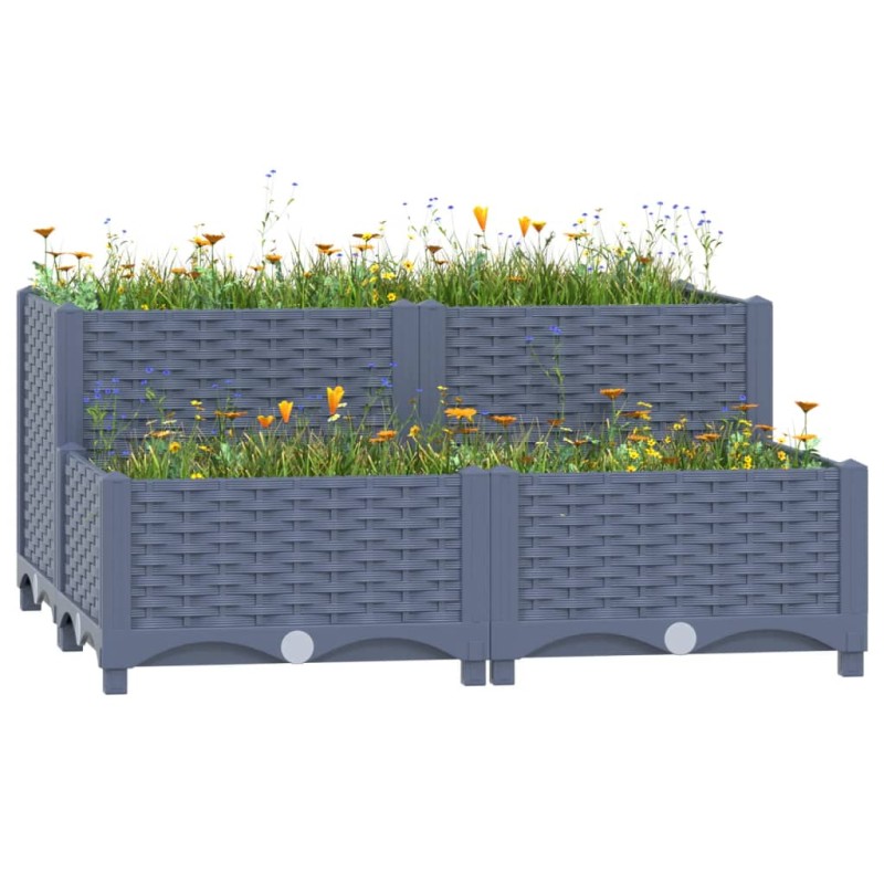 vidaXL Arriate polipropileno 80x80x38 cm vidaXL Arriate polipropileno 80x80x38 cm