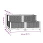 vidaXL Arriate polipropileno 80x80x38 cm vidaXL Arriate polipropileno 80x80x38 cm
