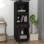 vidaXL Aparador alto de madera maciza de pino negro 34x40x108,5 cm vidaXL Aparador alto de madera maciza de pino negro 34x40x108,5 cm