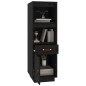 vidaXL Aparador alto de madera maciza de pino negro 34x40x108,5 cm vidaXL Aparador alto de madera maciza de pino negro 34x40x108,5 cm