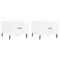vidaXL Mesa de centro 2 uds madera ingeniería blanco brillo 50x50x40cm vidaXL Mesa de centro 2 uds madera ingeniería blanco brillo 50x50x40cm