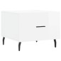 vidaXL Mesa de centro 2 uds madera ingeniería blanco brillo 50x50x40cm vidaXL Mesa de centro 2 uds madera ingeniería blanco brillo 50x50x40cm