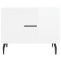 vidaXL Mesa de centro 2 uds madera ingeniería blanco brillo 50x50x40cm vidaXL Mesa de centro 2 uds madera ingeniería blanco brillo 50x50x40cm