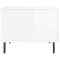 vidaXL Mesa de centro 2 uds madera ingeniería blanco brillo 50x50x40cm vidaXL Mesa de centro 2 uds madera ingeniería blanco brillo 50x50x40cm