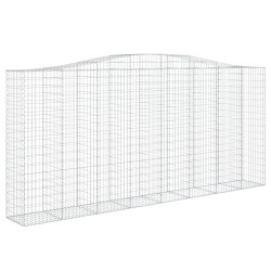 vidaXL Cesta gaviones forma arco hierro galvanizado 400x50x180/200 cm