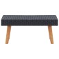 vidaXL Set de muebles de jardín 2 pzas y cojines ratán sintético negro vidaXL Set de muebles de jardín 2 pzas y cojines ratán sintético negro