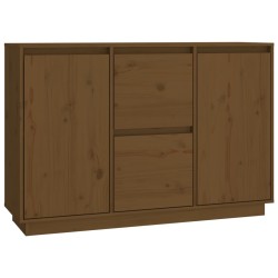 vidaXL Aparador de madera maciza de pino marrón miel 111x34x75 cm