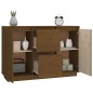 vidaXL Aparador de madera maciza de pino marrón miel 111x34x75 cm vidaXL Aparador de madera maciza de pino marrón miel 111x34x75 cm