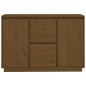 vidaXL Aparador de madera maciza de pino marrón miel 111x34x75 cm vidaXL Aparador de madera maciza de pino marrón miel 111x34x75 cm