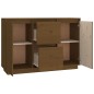vidaXL Aparador de madera maciza de pino marrón miel 111x34x75 cm vidaXL Aparador de madera maciza de pino marrón miel 111x34x75 cm