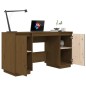 vidaXL Escritorio de madera maciza de pino marrón miel 140x50x75 cm