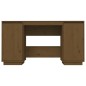 vidaXL Escritorio de madera maciza de pino marrón miel 140x50x75 cm