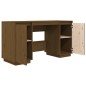 vidaXL Escritorio de madera maciza de pino marrón miel 140x50x75 cm