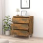 vidaXL Aparador madera contrachapada color roble ahumado 60x35x69 cm