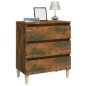 vidaXL Aparador madera contrachapada color roble ahumado 60x35x69 cm