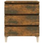 vidaXL Aparador madera contrachapada color roble ahumado 60x35x69 cm