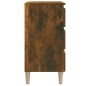 vidaXL Aparador madera contrachapada color roble ahumado 60x35x69 cm