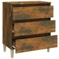vidaXL Aparador madera contrachapada color roble ahumado 60x35x69 cm