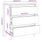 vidaXL Aparador madera contrachapada color roble ahumado 60x35x69 cm