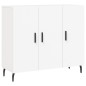 vidaXL Aparador de madera de ingeniería blanco 90x34x80 cm vidaXL Aparador de madera de ingeniería blanco 90x34x80 cm