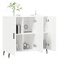 vidaXL Aparador de madera de ingeniería blanco 90x34x80 cm vidaXL Aparador de madera de ingeniería blanco 90x34x80 cm